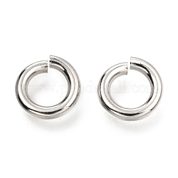 304 Stainless Steel Open Jump Rings, Round Rings, Stainless Steel Color, 10x2mm, Inner Diameter: 6mm