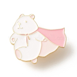 Милый медведь с эмалевой булавкой для плаща, брошь из эмали с изображением животных для рюкзака, золотой свет, розовые, 28.5x30.5x10 мм