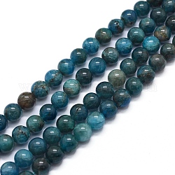 Chapelets de perles en apatite naturelle, ronde, 8mm, Trou: 0.8mm, Environ 50 pcs/chapelet, 15.7 pouce (40 cm)