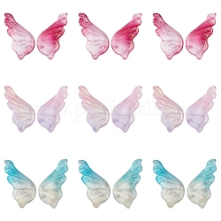Arricraft 90 pz vetro trasparente ali di farfalla pendenti con ciondoli per collana bracciali creazione di gioielli (colore misto)