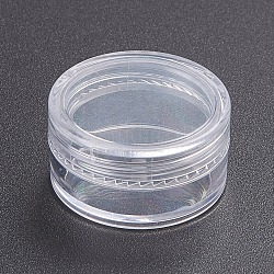 Прозрачная пластиковая пустая портативная банка для крема для лица, многоразовые косметические контейнеры, с винтовой крышкой, прозрачные, 2.95x1.55 см, емкость: 5 г