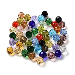 Glass Imitation Austrian Crystal Beads, Faceted, Round, Mixed Color, 10mm, Hole: 1mm