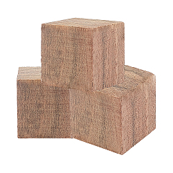 Perline di legno naturale, nessun foro // non perforato, cubo, tan, 30x30x30mm