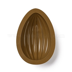 Moldes de silicona de calidad alimentaria para huevos sorpresa de media Pascua diy, moldes de fondant, moldes de resina, para chocolate, caramelo, Fabricación artesanal de resina uv y resina epoxi., patrón de la raya, 184x127x55mm, diámetro interior: 154x95 mm