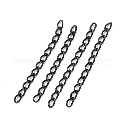 Ионное покрытие (ip) 304 удлинитель бордюрной цепи из нержавеющей стали, электрофорез черный, 25 мм, ссылка: 3x1.6x0.4 mm