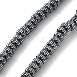 Synthetischen, nicht-magnetischen Hämatit-Perlen Stränge, Rad, 5x3 mm, Bohrung: 2.2 mm, ca. 129 Stk. / Strang, 15.75 Zoll (40 cm)