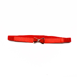 Elastischer PU-Gürtel mit Bowknot, mit Leichtmetallschließe, für Frauen, rot, 24-3/4 Zoll (63 cm)