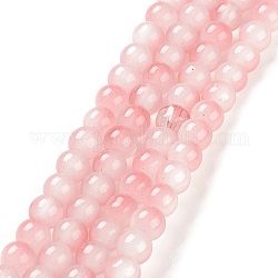 Baking Painted Glass Beads Strands, Imitation Opalite, Round, Red, 6mm, Hole: 1.2mm, about 134pcs/strand, 30~30.01''(76.2~76.4cm)