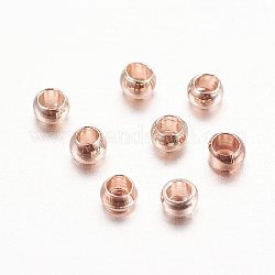 Perline ondulato in Ottone,  cadmio& piombo libero, rondelle, oro roso, 2x1.2mm, Foro: 1.2 mm
