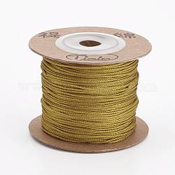 Corde in nylon, cavi fili stringa, verga d'oro scuro, 1mm, circa 54.68~59.05 iarde (50~54 mm)/rotolo