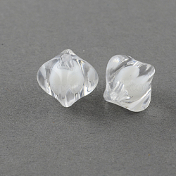 Perline acrilico trasparente, perline in perline, rombo, chiaro, 11x13x13mm, Foro: 2 mm, circa 750pcs/500g
