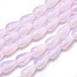 Chapelets de perles d'opalite, larme, 10.5x6.5mm, Trou: 0.8mm, Environ 38 pcs/chapelet, 15.35 pouce (39 cm)