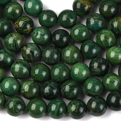 Natürliche afrikanische Jade Perlen Stränge&nbsp;G-K091-10mm-1