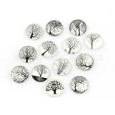 Glas cabochons&nbsp;X-GGLA-Q041-25mm-DM-1