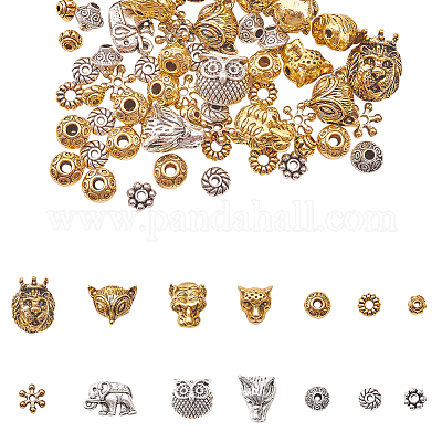 Wholesale PandaHall 280pcs 14 Style Gold and Silver Spacer Beads Tibetan  Metal Spacers Jewelry Findings Accessories for Bracelet Necklace Jewelry  Making 