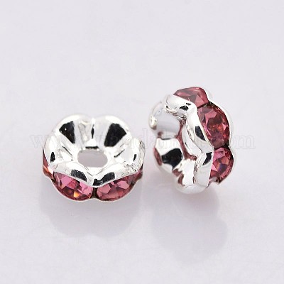 Messing Strass Zwischen perlen&nbsp;RB-A014-L8mm-23S-NF-1