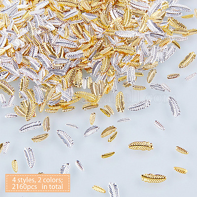 Shop OLYCRAFT 2160PCS Feather Themed Resin Filler 5-Style Mini