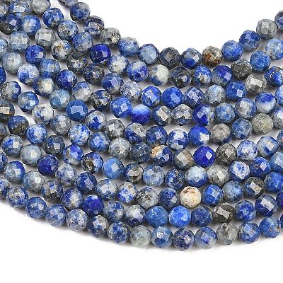 Natürlicher Lapislazuli Perlenstränge&nbsp;G-RM250104-A6-1