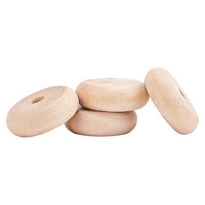  OLYCRAFT 16pcs Wood Craft Wheels 1.9 Inch Unfinished