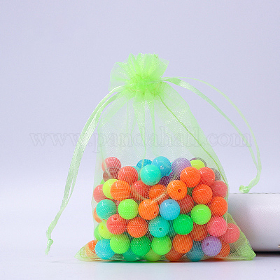 Rectangle organza sacs à cordon&nbsp;CON-PW0001-054A-07-1