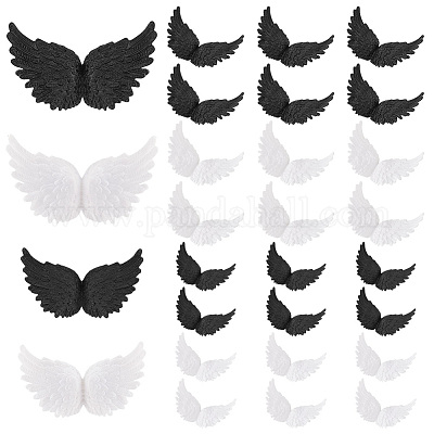 3D Plastic Angel Wings for Crafts Christmas Tree Ornaments White Feathers  Costume Mini Wings Decor for DIY Crafts Accessories Christmas Party Favor