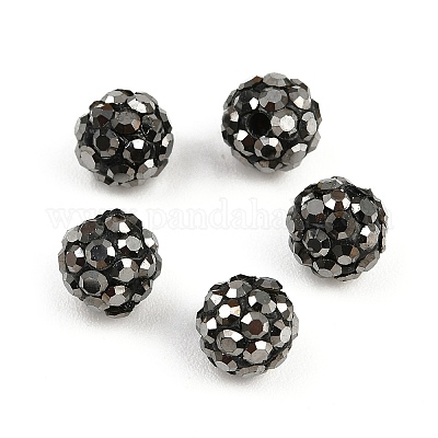 Perles de strass en argile polymère&nbsp;RB-H284-6MM-Half-1-1