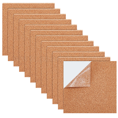 BENECREAT 30pcs 4 x 4 Inch Square Self-Adhesive Cork Sheets, Reusable Cork  Backing Sheets for Wall Decoration, Party and DIY Crafts Supplies, 1mm