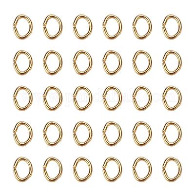 Anillos de cobre amarillo del salto&nbsp;KK-YW0001-26G-1
