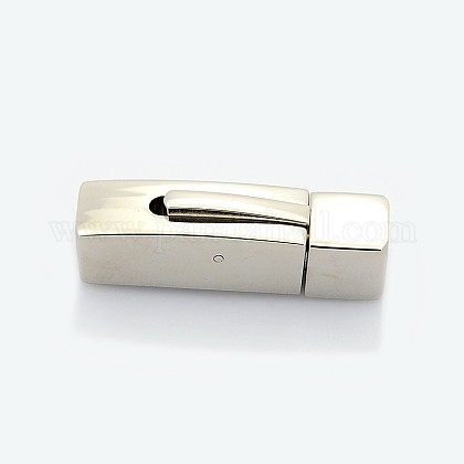 Quader 304 Edelstahl Bajonett Halskette Spangen STAS-O035-06-1