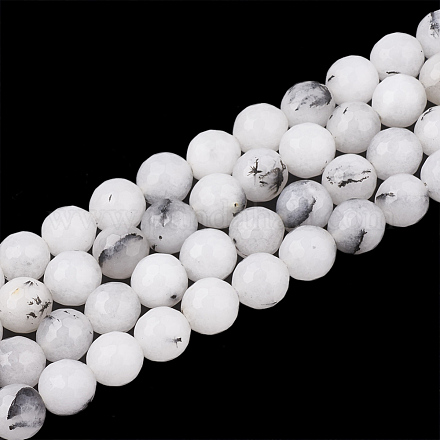 Chapelets de perles en quartz de rutile naturel G-T106-345-1