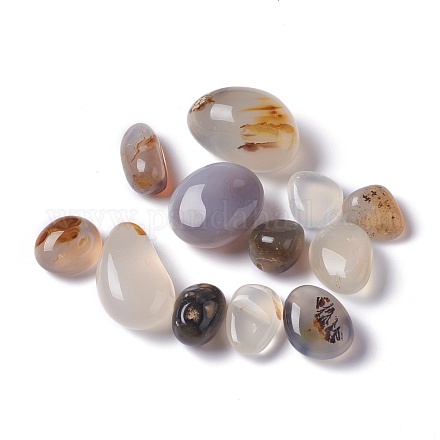 Perles d'agate dendritique naturelle G-O188-08-1