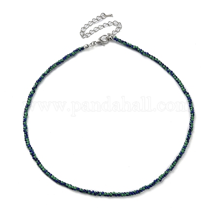 Verre collier de perles NJEW-Z029-05S-1
