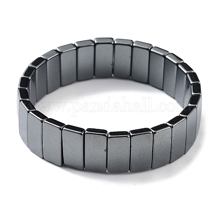 Non-Magnetic Synthetic Hematite Beaded Stretch Bracelets BJEW-H589-02E-1