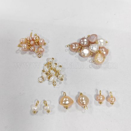 30pcs 3 estilos de pepitas de perlas de agua dulce cultivadas naturales encantos PALLOY-PH01622-1