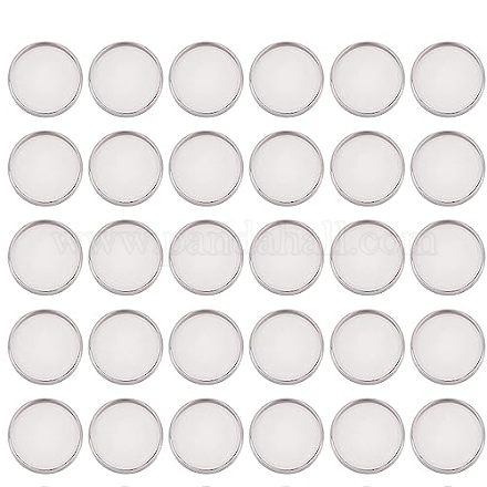 Unicraftale 100 шт. плоские круглые 304 чашки из нержавеющей стали с гладкими краями STAS-UN0046-86-1
