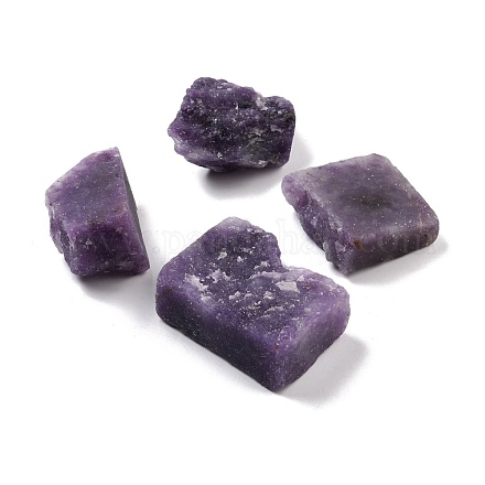 Cuentas de jade lila natural en bruto G-D457-02-1