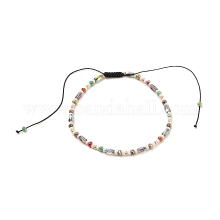 Verstellbarer Nylonfaden geflochtene Perlen Armbänder BJEW-JB05585-1