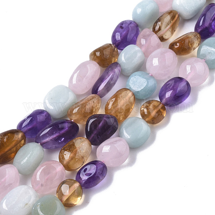 Chapelets de perles en pierre gemme naturelle G-R465-46-1