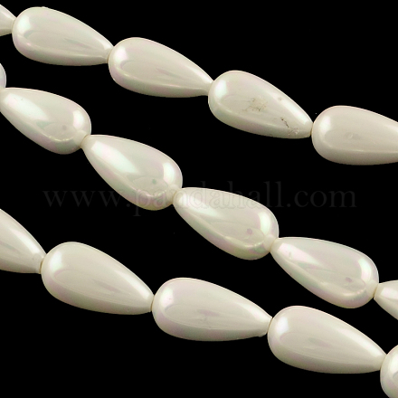Hebras de perlas de concha de lágrima BSHE-R151-01-1