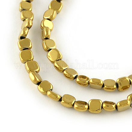 Electroplated Non-magnetic Synthetic Hematite Beads Strands X-G-R259-51G-1