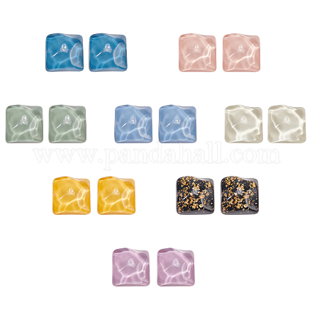 CHGCRAFT Opaque Resin Cabochons Accessories for Jewelry Making RESI-CA0001-10-1