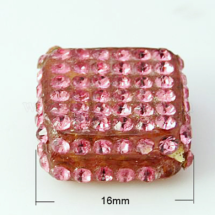 Abalorios de resina de Diamante de imitación RESI-D011-2C-1