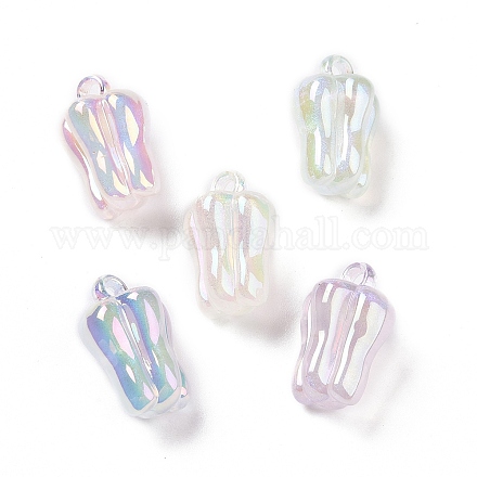 Placage uv pendentifs acryliques transparents lumineux OACR-C001-07-1