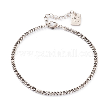 Laiton bracelets de la chaîne de trottoir BJEW-H537-07AS-1