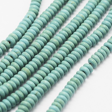 Chapelets de perles en turquoise synthétique G-P286-05-4mm-01-1