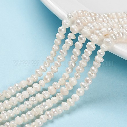 Natural Cultured Freshwater Pearl Beads Strands X-PEAR-F007-63-1