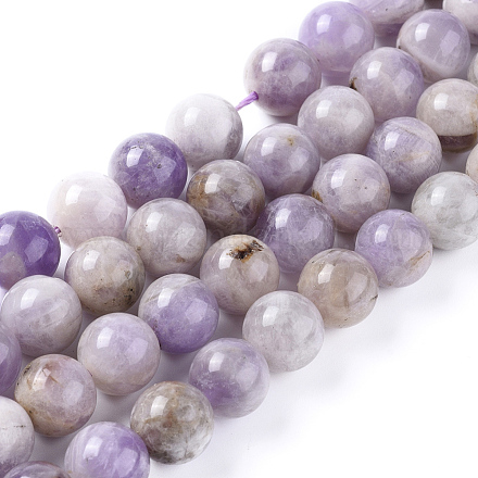 Chapelets de perles en améthyste naturelle G-L555-01-6mm-1