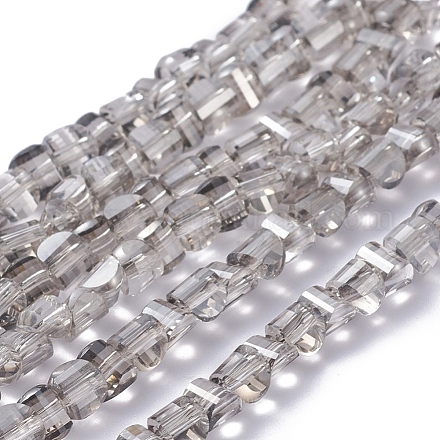 Chapelets de perles en verre électroplaqué EGLA-L023A-PL01-1