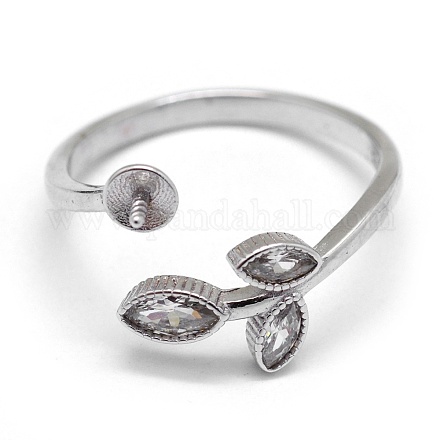 925 Sterling Silver Finger Ring Components STER-P041-84P-1