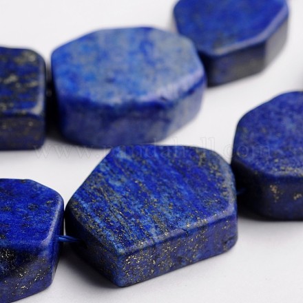 Nuggets Dyed & Natural Lapis Lazuli Gemstone Bead Strands G-J332-H01-1